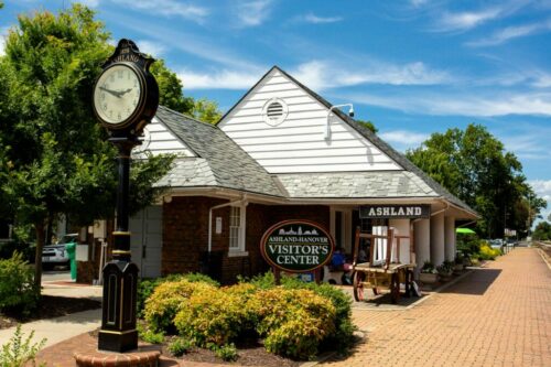 Ashland Station serves as both the Amtrak rail station and the Ashland-Hanover Welcome Center